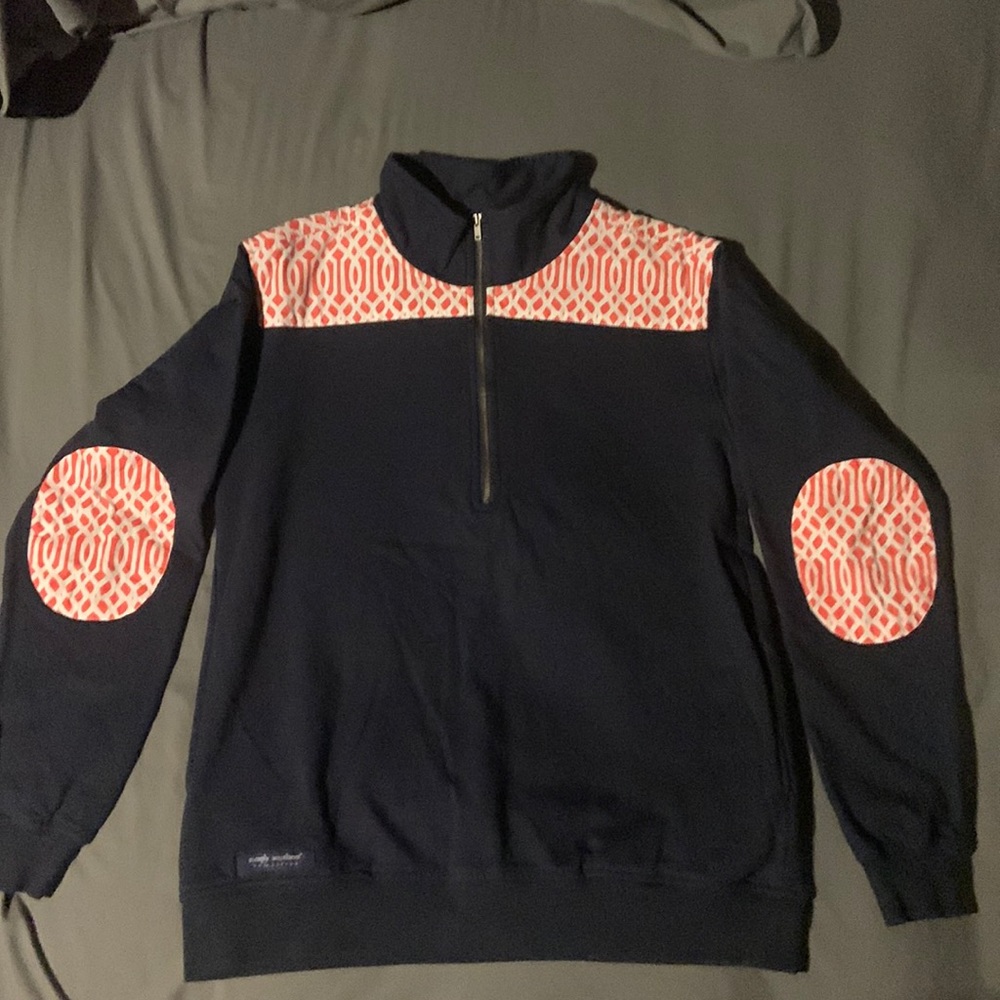 Simply Southern navy & pink pullover small